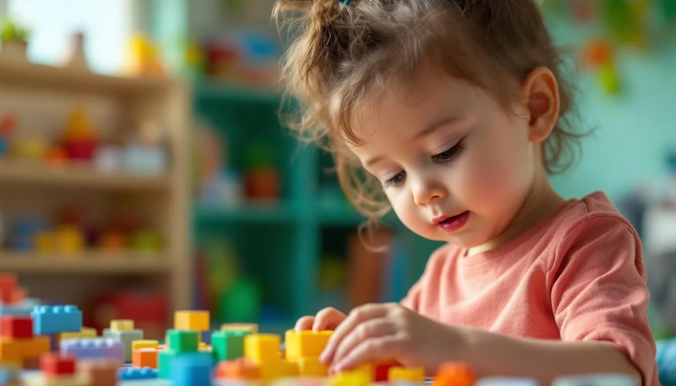 The image depicts a child with autism spectrum disorder engaging in repetitive movements, a common characteristic of the developmental disorder. This child appears focused and may be exhibiting both motor tics and other behaviors associated with neurological disorders, highlighting the unique challenges faced by individuals on the autism spectrum.