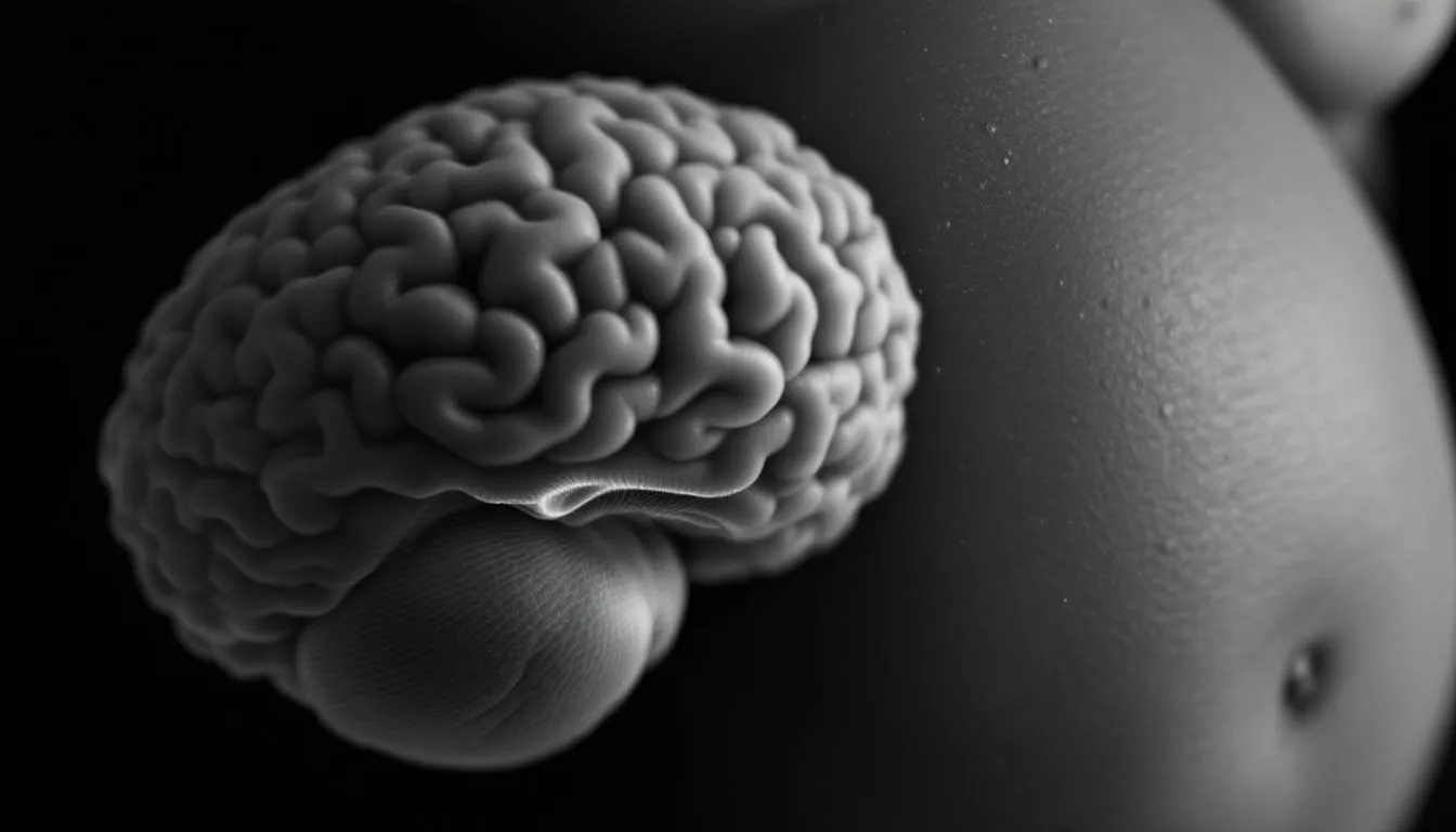 The ultrasound image depicts the developing fetal brain, showcasing critical stages of brain development during pregnancy. This early detection can provide valuable insights into potential risk factors for autism spectrum disorder and highlights the importance of prenatal testing for autism to identify early signs and ensure timely intervention.